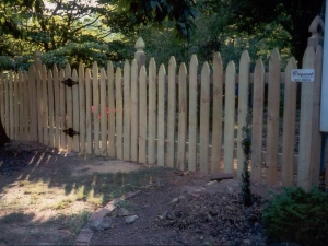 English Gardens natural wood picket fence English Gardens wood picket fence