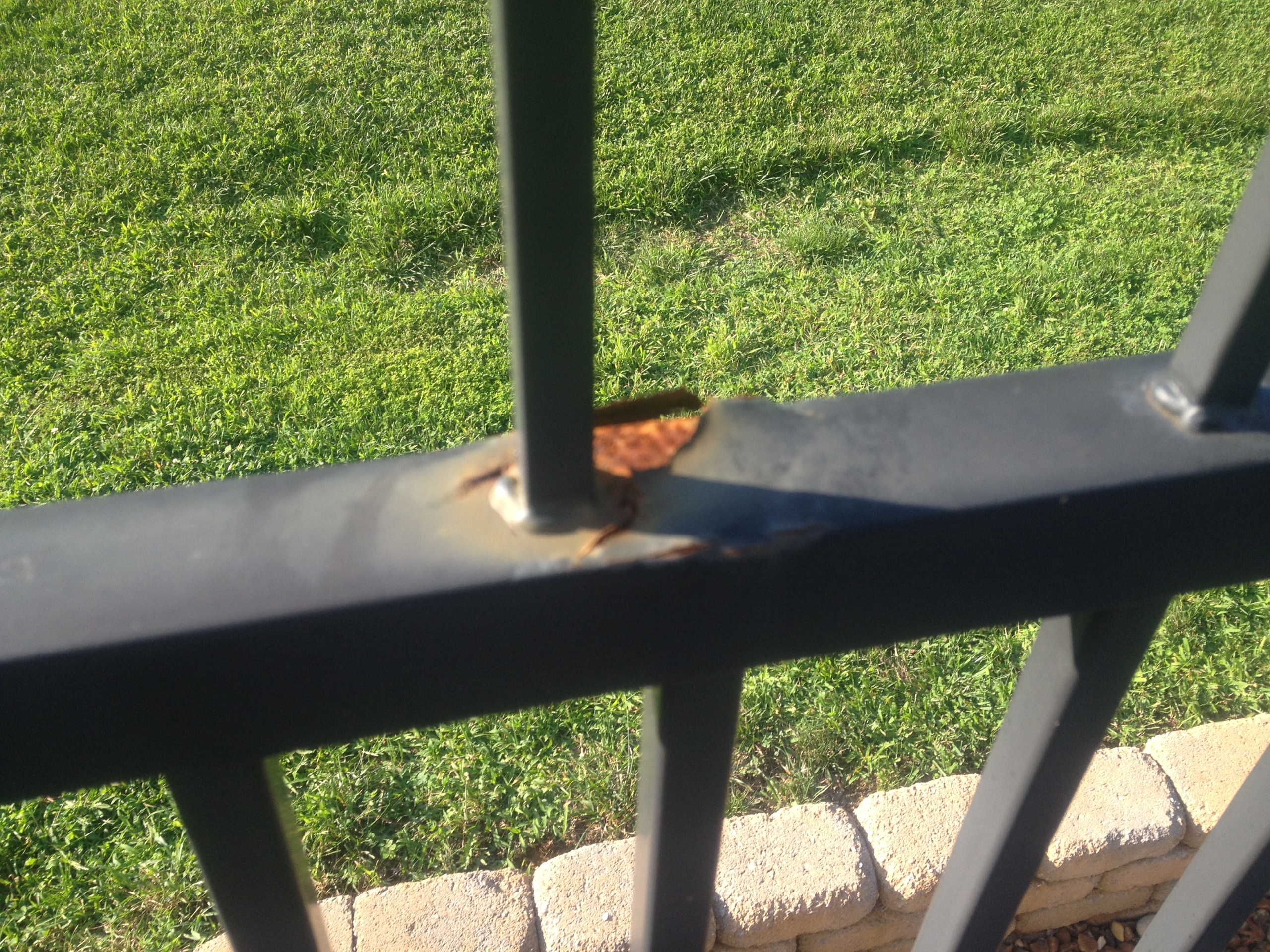 Rusty Wrought Iron Bryant Fence