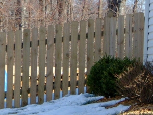 Traditional English Picket Fence dogear pickets