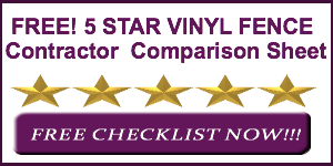 Maryville Tn Vinyl fence 5 star checklist