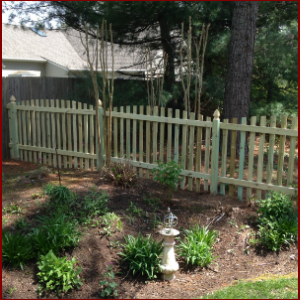 Charleston natural wood picket fence Knoxville Tn