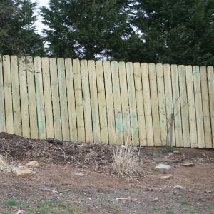Classic Spaced Privacy natural wood fence