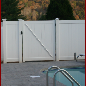 Premium Vinyl Privacy Pool Gate Knoxville Tennessee