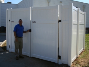 VInyl Classic Privacy Dumpster Gates