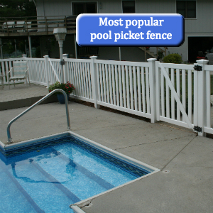 Vinyl pool picket fence Knoxville Tennessee