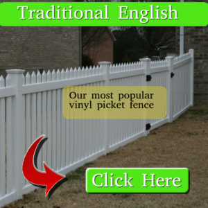 Traditional English picket Bryant Fence Company