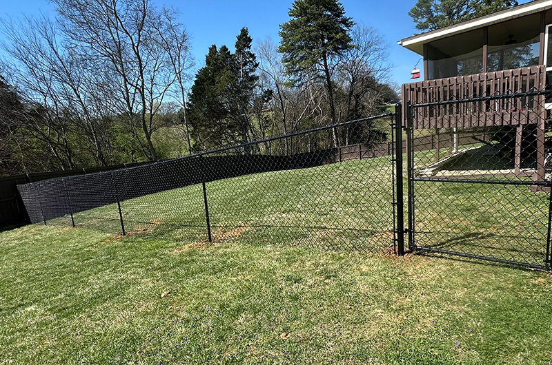 Bryant Fence Black Residential Chain Link Fence